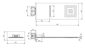 Верхний душ Excellent Slim Arex.3080 хром купить в интернет-магазине сантехники Sanbest