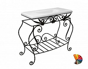 Консоль Эстет Каре №3 с раковиной цвет по RAL для ванной в интернет-магазине сантехники Sanbest