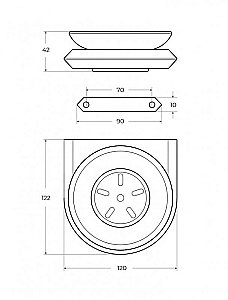 Мыльница Cezares LINER-SODS-GM оружейная сталь купить в интернет-магазине сантехники Sanbest
