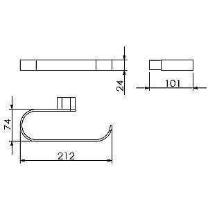 Полотенцедержатель Langberger Lugano 24038A купить в интернет-магазине сантехники Sanbest