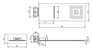 Верхний душ Excellent Slim Arex.3080 хром купить в интернет-магазине сантехники Sanbest
