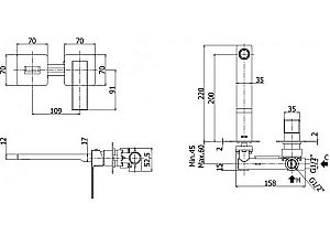 Смеситель для раковины Paffoni Elle EL105NO70 купить в интернет-магазине сантехники Sanbest