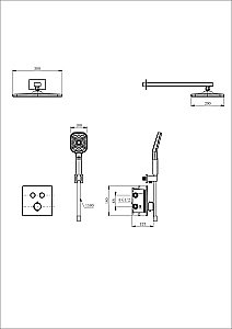 Душевая система с термостатом встраиваемая WONZON & WOGHAND, Белый матовый (WW-D2017-B-MW) купить в интернет-магазине сантехники Sanbest