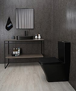 Раковина накладная Gid Geometrico 50 Bm9550 53364 черная матовая купить в интернет-магазине Sanbest