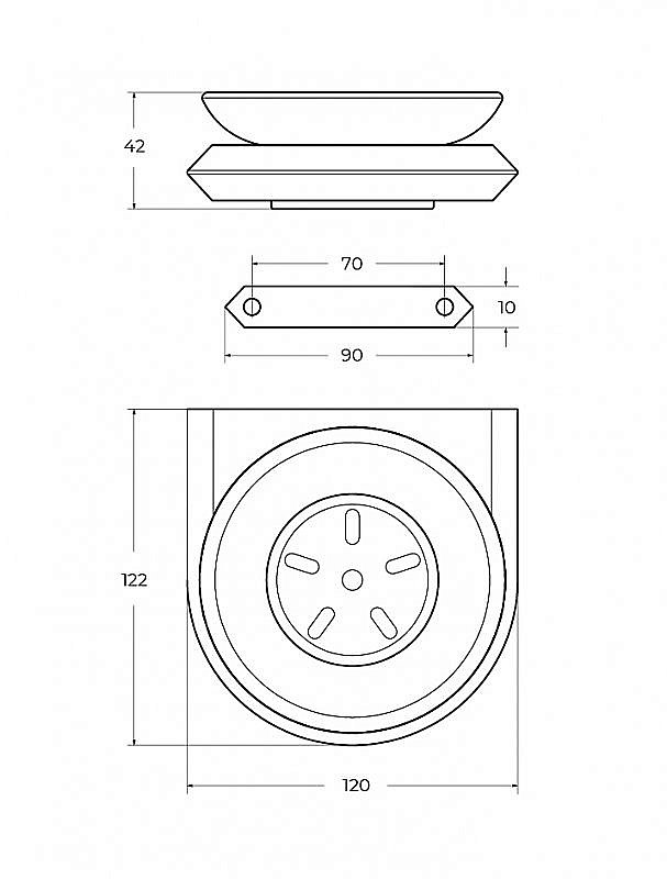 Мыльница Cezares LINER-SODS-GM оружейная сталь купить в интернет-магазине сантехники Sanbest