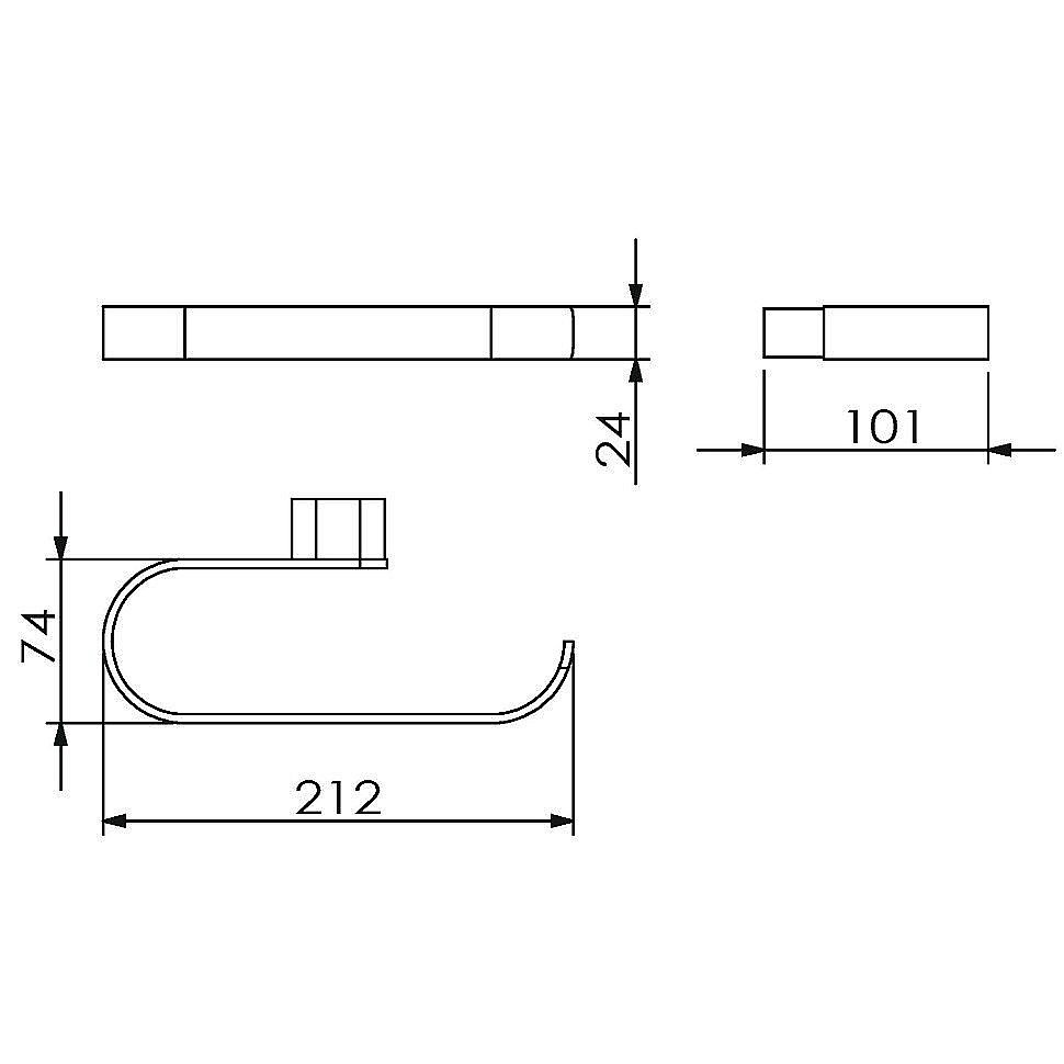 Полотенцедержатель Langberger Lugano 24038A купить в интернет-магазине сантехники Sanbest