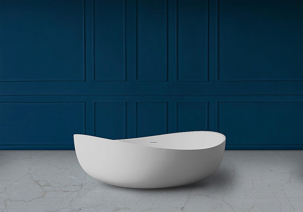 Ванна из искусственного камня ABBER Stein AS9639 180х110 белая матовая купить в интернет-магазине Sanbest