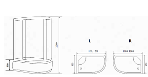 Душевая кабина Timo T 1110 110x85 купить в интернет-магазине Sanbest