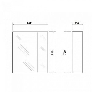 Зеркальный шкаф Orange Таис Ta-60ZSW купить в интернет-магазине сантехники Sanbest