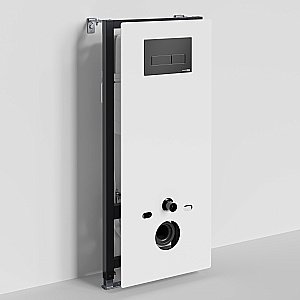 Инсталляция для унитаза WasserKraft Abens 20TLT.010.ME.WH.MB03 белая панель/кнопка черная матовая купить в интернет-магазине сантехники Sanbest
