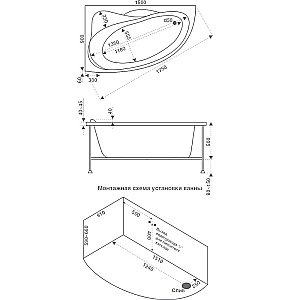 Ванна Azario Галант 150х90 ГАВ0002 белая купить в интернет-магазине Sanbest