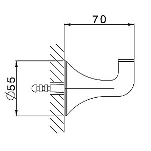 Крючок Cisal VITA VI09071040 черный матовый купить в интернет-магазине сантехники Sanbest