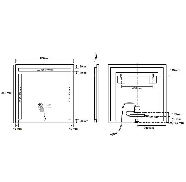Зеркало Bemeta 101401127 хром в ванную от интернет-магазине сантехники Sanbest