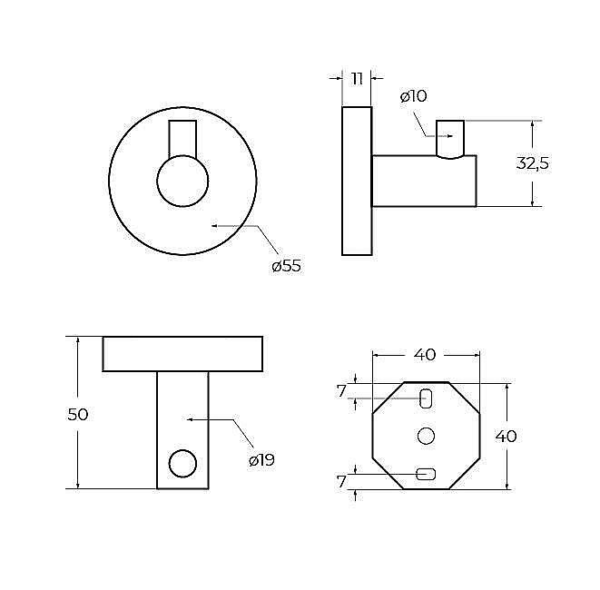 Крючок Cezares RELAX-HK-01 хром купить в интернет-магазине сантехники Sanbest