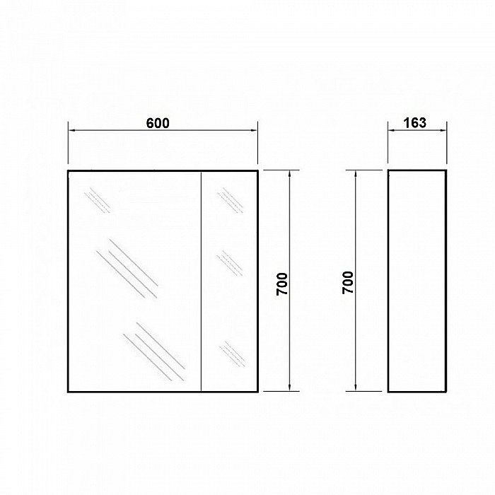 Зеркальный шкаф Orange Таис Ta-60ZSW купить в интернет-магазине сантехники Sanbest