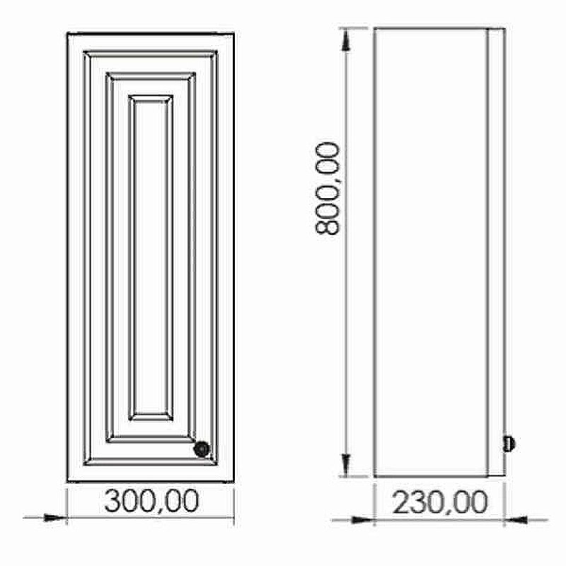 Шкаф Creavit Kayra KY1030.01.MAN антрацит матовый для ванной в интернет-магазине сантехники Sanbest
