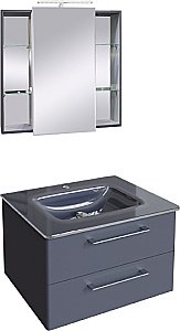 Зеркальный шкаф Caprigo Accord 2231-TP810 80 графит купить в интернет-магазине сантехники Sanbest