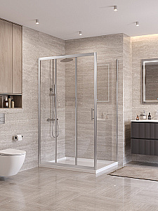 Душевой уголок BelBagno UNO-195-AHF-31-120/90-C-IN стекло прозрачное/профиль сатин купить в интернет-магазине Sanbest
