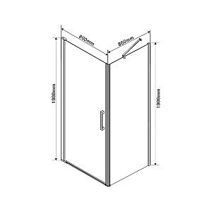Душевой уголок Vincea Orta VSR-1O8080CL 80x80 стекло прозрачное/профиль хром купить в интернет-магазине Sanbest