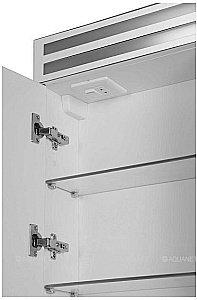 Зеркальный шкаф De Aqua Эколь 184807 100 белый купить в интернет-магазине сантехники Sanbest