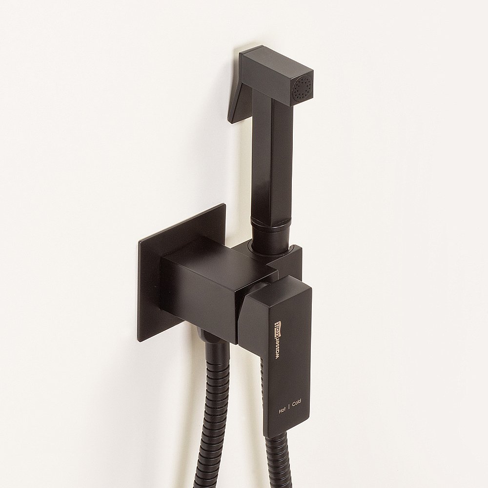 Гигиенический душ WasserKRAFT Abens 2000 A71638 черный Soft-touch купить в интернет-магазине сантехники Sanbest