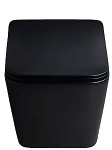 Унитаз подвесной Gid Tr2144Bm черный матовый, с крышкой микролифт, безободковый купить в интернет-магазине Sanbest