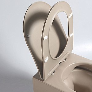 Унитаз Vincea Evo VT1-34SMC безободковый, с крышкой микролифт, капучино матовый купить в интернет-магазине Sanbest