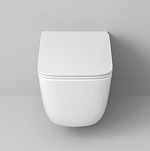 Унитаз подвесной Grossman GR-4409SQ белый, безободковый, с крышкой микролифт, слив торнадо купить в интернет-магазине Sanbest