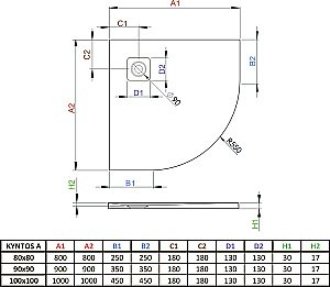 Душевой поддон Radaway Kyntos A white HKA9090-04 90x90 белый купить в интернет-магазине Sanbest