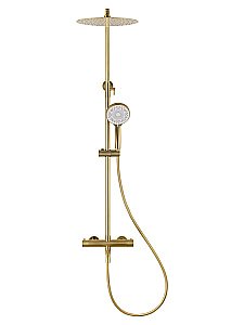 Душевая система с термостатом WONZON & WOGHAND STICK WW-88739903-BG брашированное золото купить в интернет-магазине сантехники Sanbest