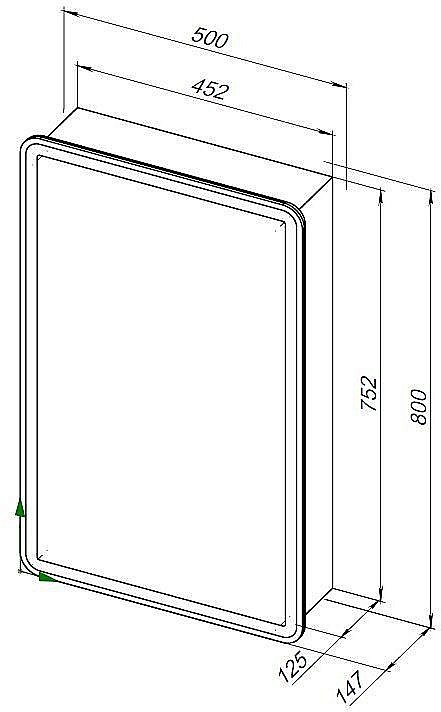 Зеркальный шкаф Aquanet Оптима 311859 50 купить в интернет-магазине сантехники Sanbest