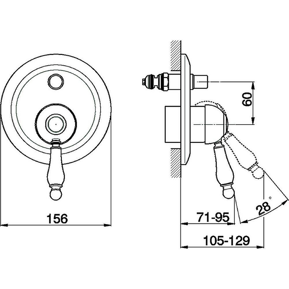 Смеситель для душа Cisal Arcana Empress EM00210027 купить в интернет-магазине сантехники Sanbest