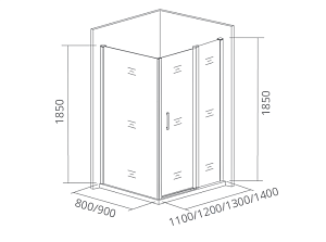 Душевой уголок Good Door Infinity WTW+SP 140х80 с рисунком/профиль хром купить в интернет-магазине Sanbest