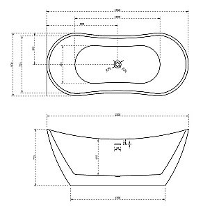 Акриловая ванна Abber AB9322 180х80 купить в интернет-магазине Sanbest