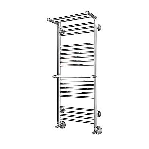 Полотенцесушитель водяной Terminus Аврора П20 400x1010 с двумя полками купить в интернет-магазине сантехники Sanbest