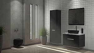 Унитаз подвесной с функцией биде beWash Bogen 88303670 черный матовый, безободковый, с крышкой микролифт купить в интернет-магазине Sanbest