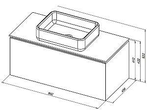 Тумба с раковиной Allen Brau Infinity 100 1.21004.WM белый матовый для ванной в интернет-магазине Sanbest