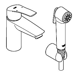 Смеситель для раковины Grohe Eurosmart 23124003 хром купить в интернет-магазине сантехники Sanbest