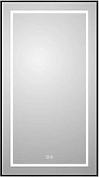 Зеркало BelBagno Kraft SPC-KRAFT-500-900-LED-TCH-WARM-NERO черный в ванную от интернет-магазине сантехники Sanbest