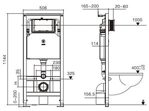 Унитаз с инсталляцией WeltWasser AMBERG 506 ST + GELBACH 041 MT-GR + AMBERG RD-MT CR купить в интернет-магазине Sanbest