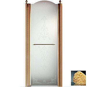 Душевая дверь Migliore Diadema ML.DDM-22 90 стекло прозрачное с декором/профиль бронза купить в интернет-магазине Sanbest