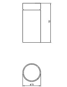 Стакан Migliore Fortis 31761 матовое стекло/черный купить в интернет-магазине сантехники Sanbest
