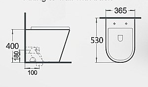 Унитаз приставной Gid TRS-263 белый, с крышкой микролифт, безободковый купить в интернет-магазине Sanbest