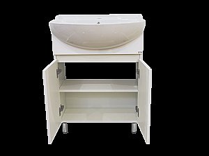 Тумба с раковиной напольная Misty Амур 70 белая для ванной в интернет-магазине Sanbest