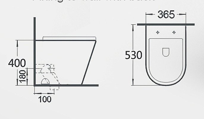 Унитаз приставной Gid TRS-263 белый, с крышкой микролифт, безободковый купить в интернет-магазине Sanbest