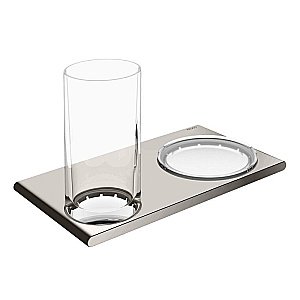 Держатель со стаканом и мыльницей KEUCO EDITION 400 никель купить в интернет-магазине сантехники Sanbest