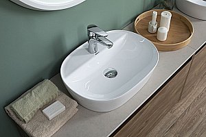 Раковина накладная Aquanet Lake-2 50 211287 белая купить в интернет-магазине Sanbest