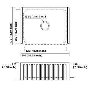 Кухонная мойка Kerasan Hannah Hampshire 546001 купить в интернет-магазине сантехники Sanbest