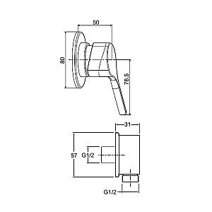 Смеситель для душа Jacob Delafon Elate E25754-CP хром купить в интернет-магазине сантехники Sanbest