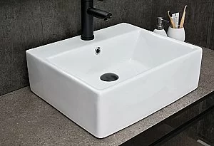Раковина накладная Gid Geometrico 45,5 N9145 51214 белая купить в интернет-магазине Sanbest